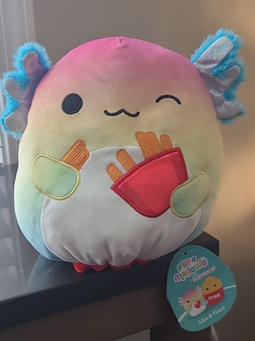 Squishmallows Flip A Mallows Aika & Floyd Fries Reversible Plush 2024